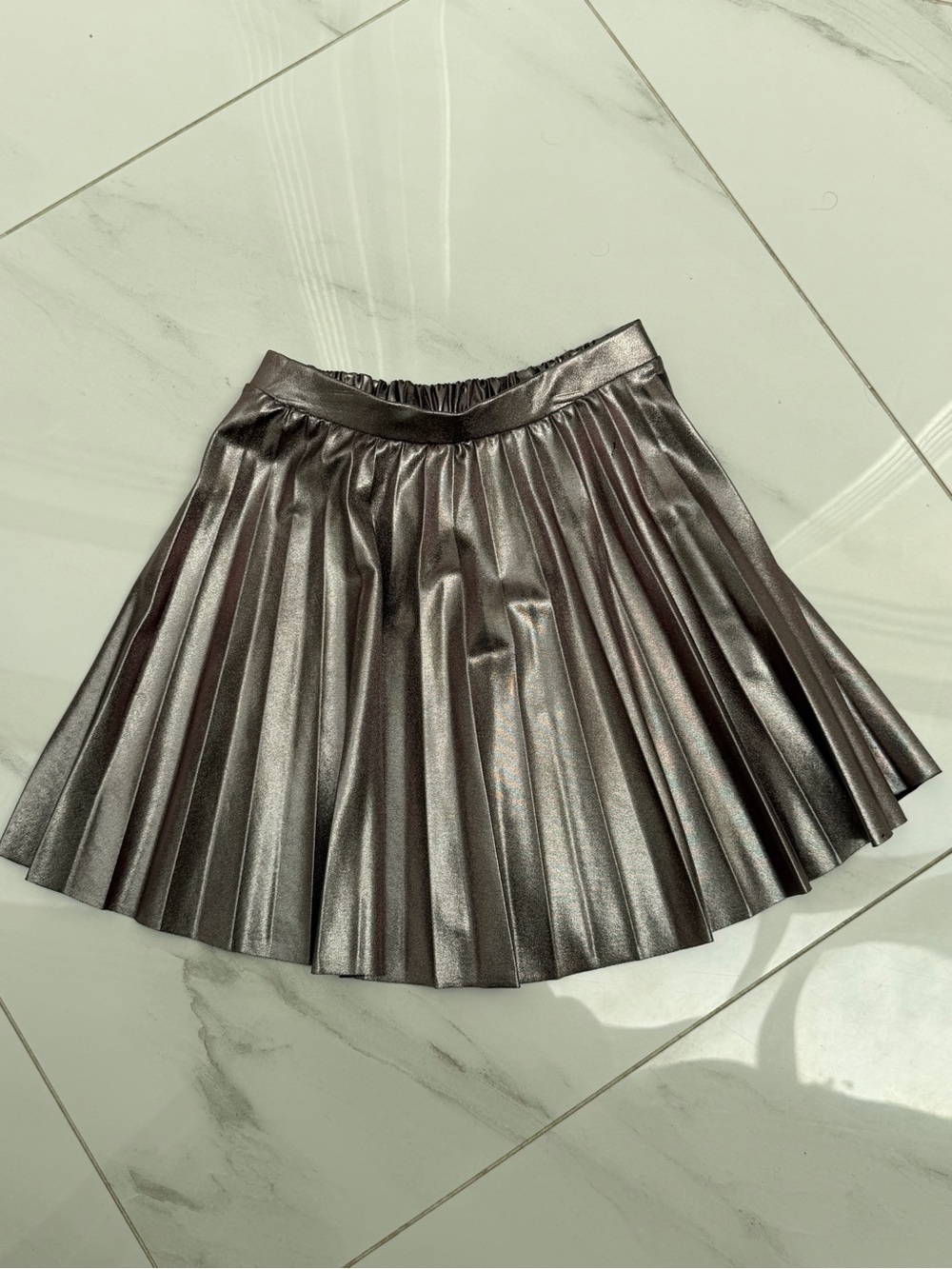 Zara Pleated Metallic Skirt Girls size 8